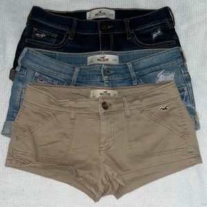 3 Pack of Hollister Denim Shorts